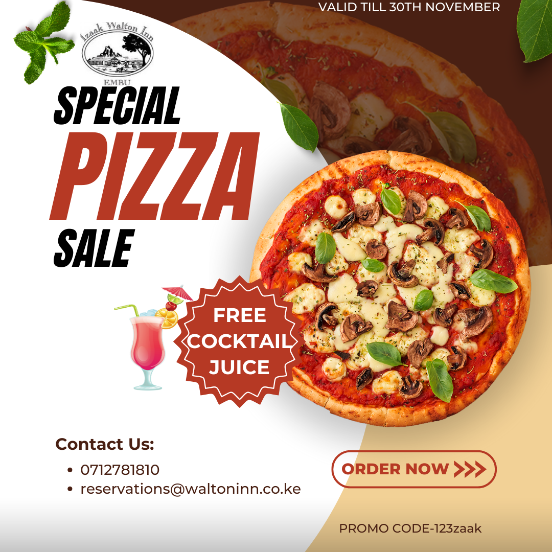 Buy one large pizza and enjoy a free cocktail juice